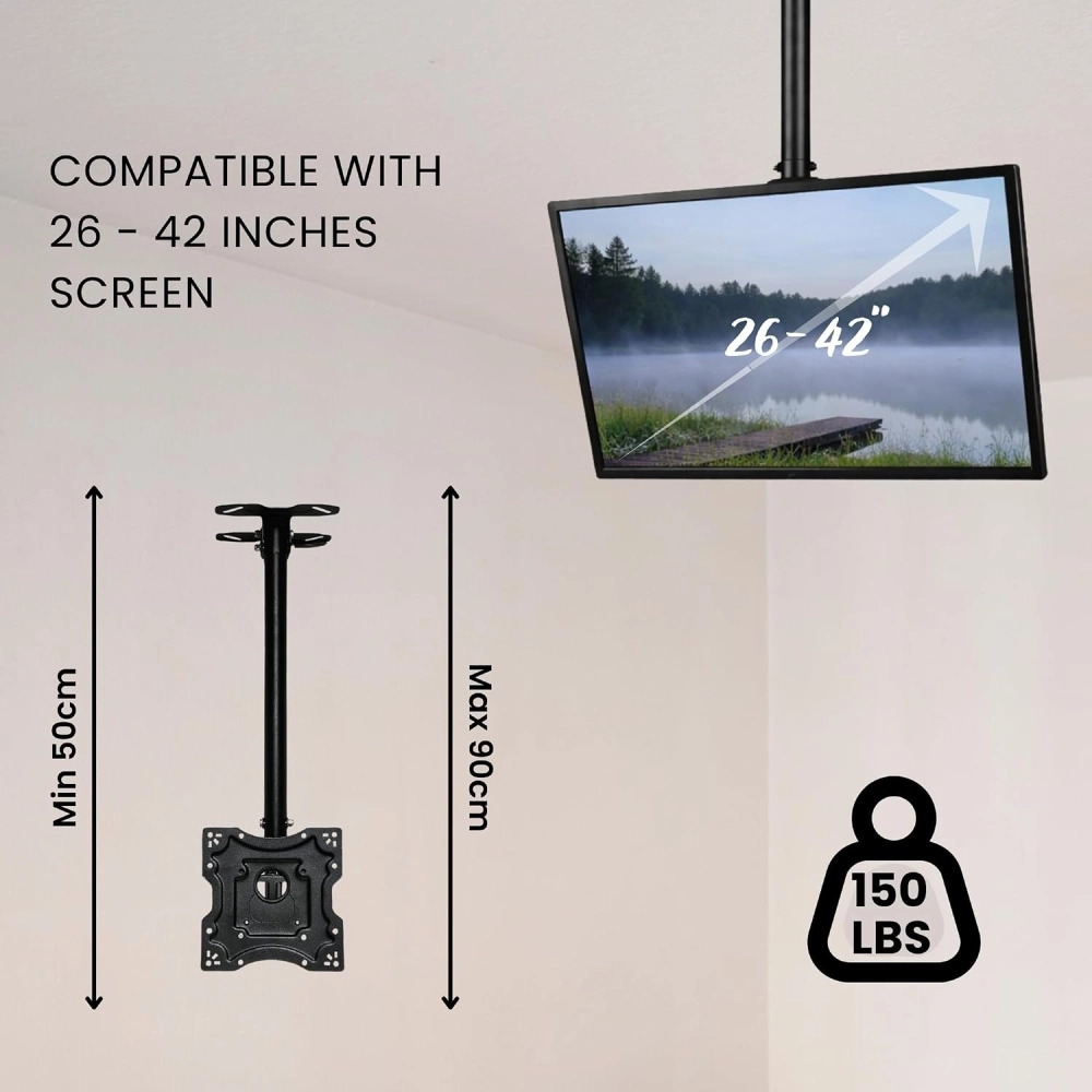 Red Mount LED Flat Panel Ceiling Mount 26" TO 42" (C2642) - Image 2