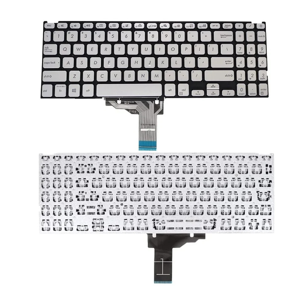Teksus Laptop Keyboard For Asus X509 | X515 Silver - Image 2