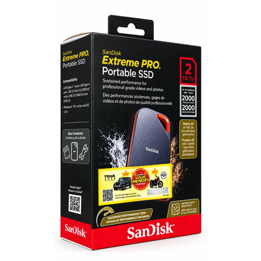 Sandisk External SSD 2TB Extreme Pro Type-C E81