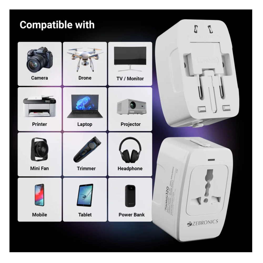 Zebronics Universal Power Plug USB 1500mA - Image 4