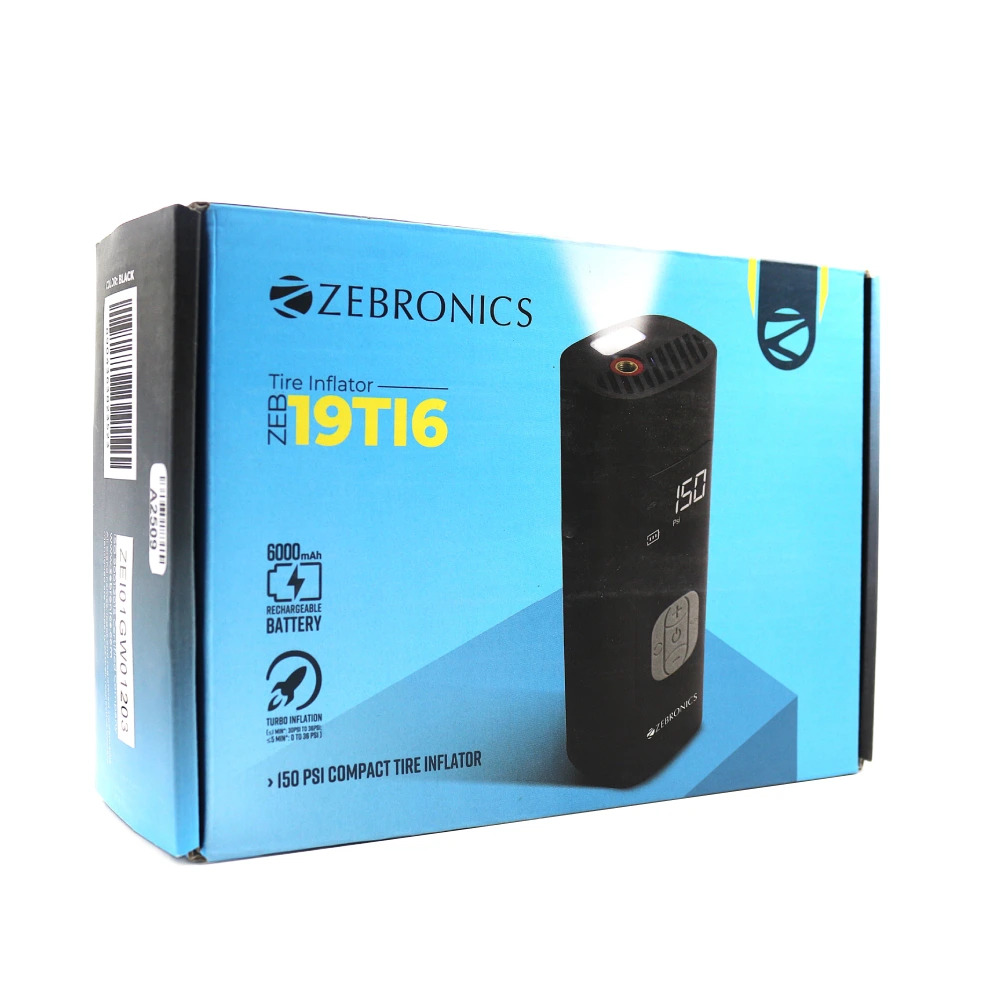 Zebronics Tire Inflactor With Power Bank Zeb 19TI6
