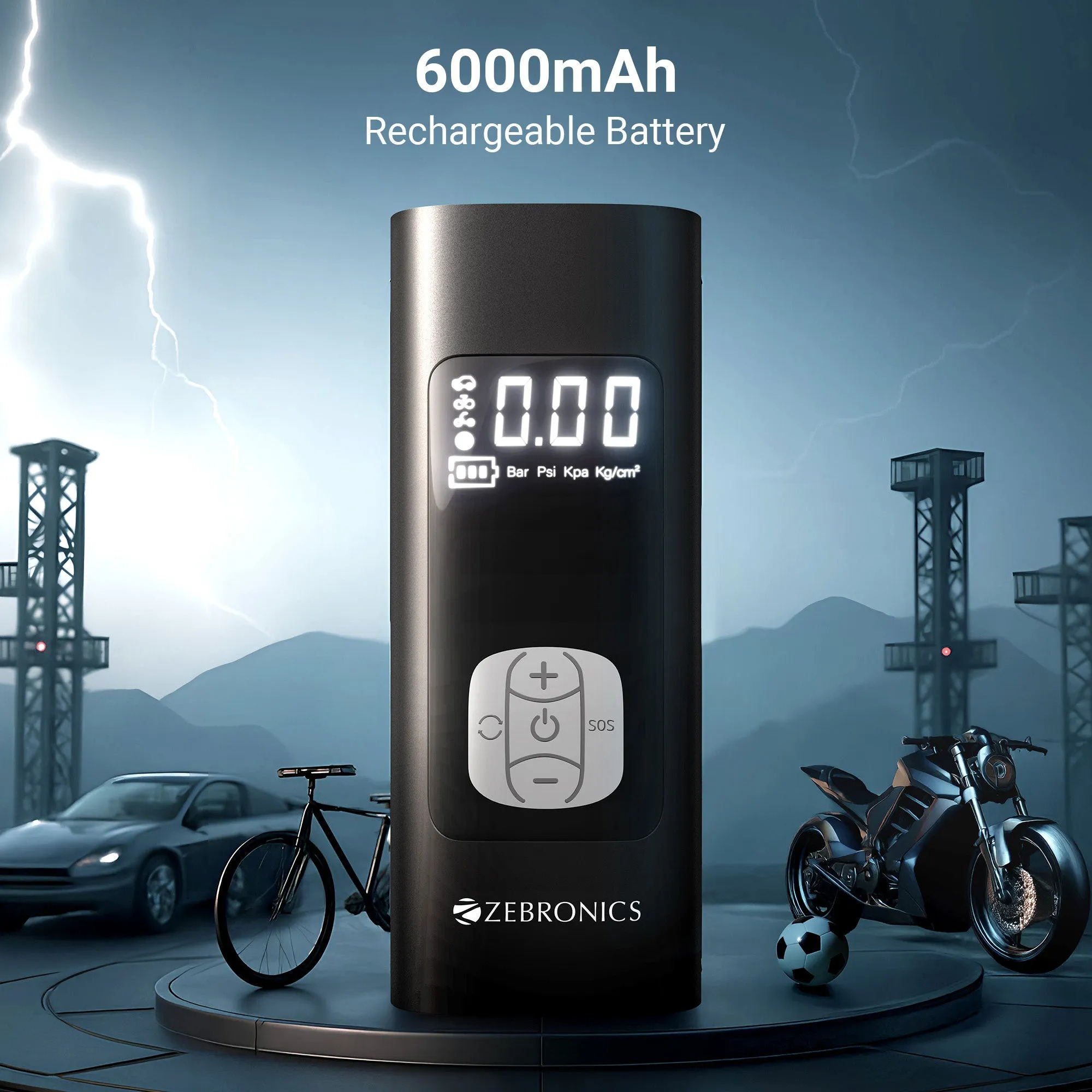 Zebronics Tire Inflactor With Power Bank Zeb 19TI6 - Image 5
