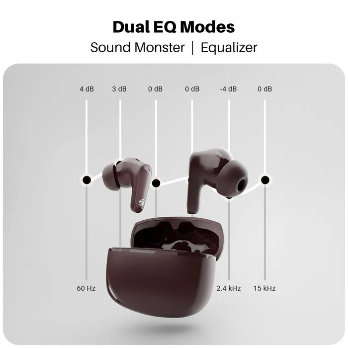 Zebronic Wireless Bluetooth Earbuds Dh'vnyE11 Burgandy (ZEB-PODS zi 14) - Image 3