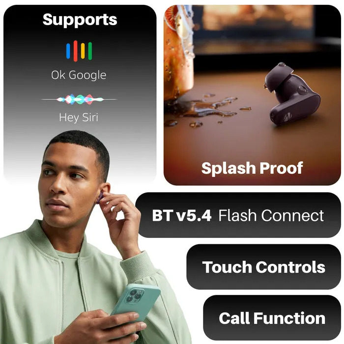 Zebronic Wireless Bluetooth Earbuds Dh'vnyE11 Burgandy (ZEB-PODS zi 14) - Image 4