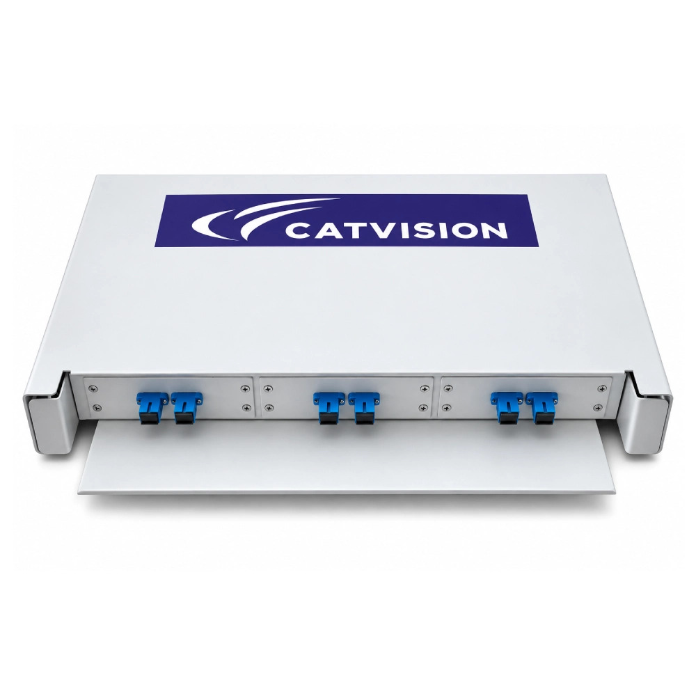 CATVISION Patch Panel Unit LIU Fully Loaded Rack Mount Sliding SC/UPC (6F)