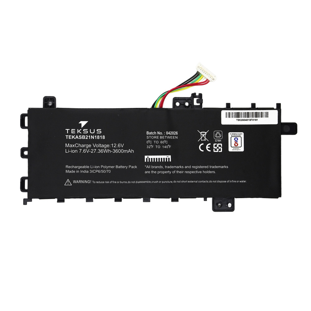 Teksus Laptop Battery Compatible For Asus VivoBook 15 F512FA | B21N1818-1 2C - Image 2