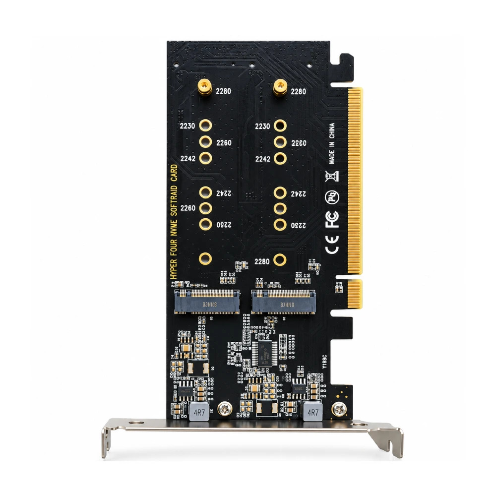BUNGEES PCI EXPRESS 16X 2 PORT M.2 Add On Card