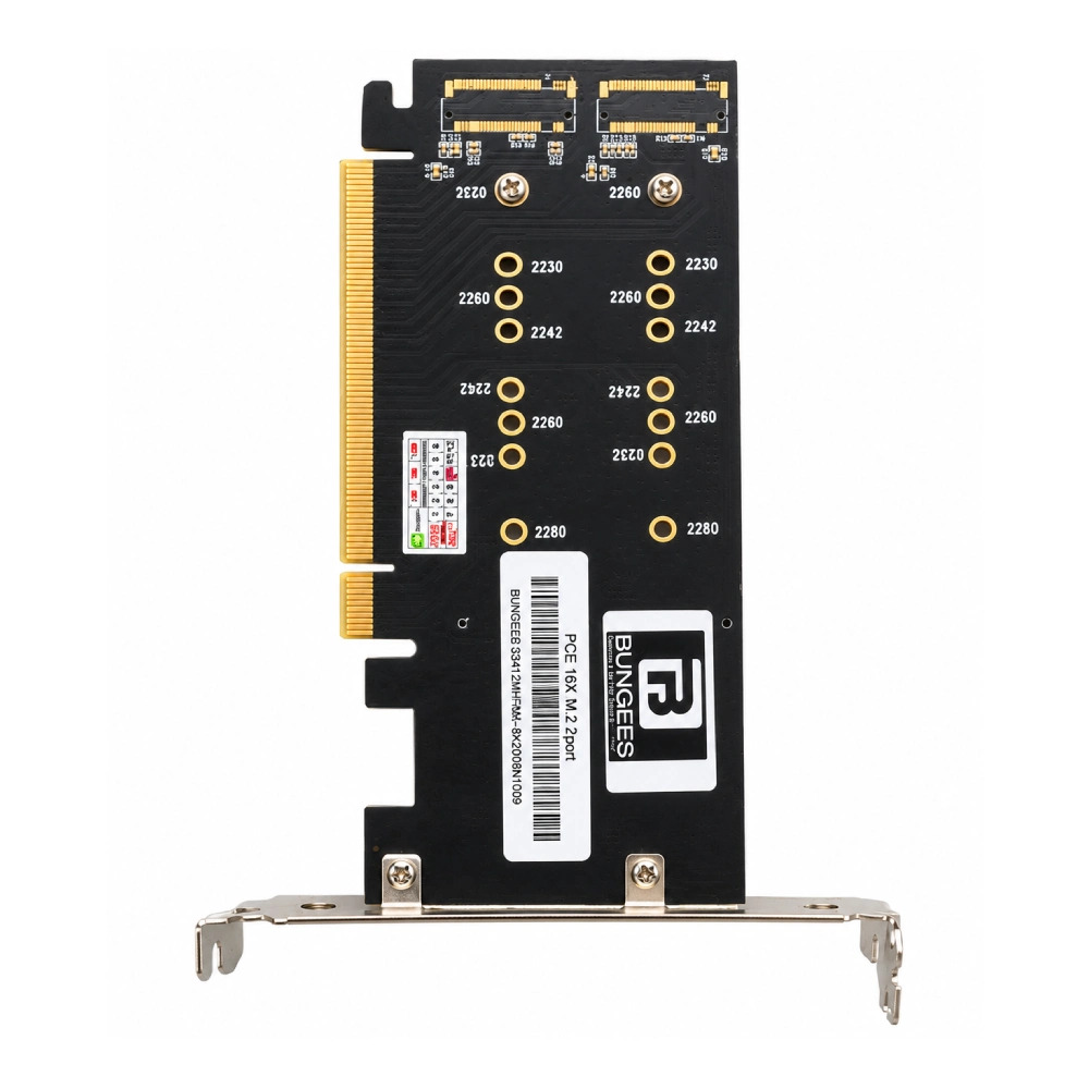 BUNGEES PCI EXPRESS 16X 2 PORT M.2 Add On Card - Image 2