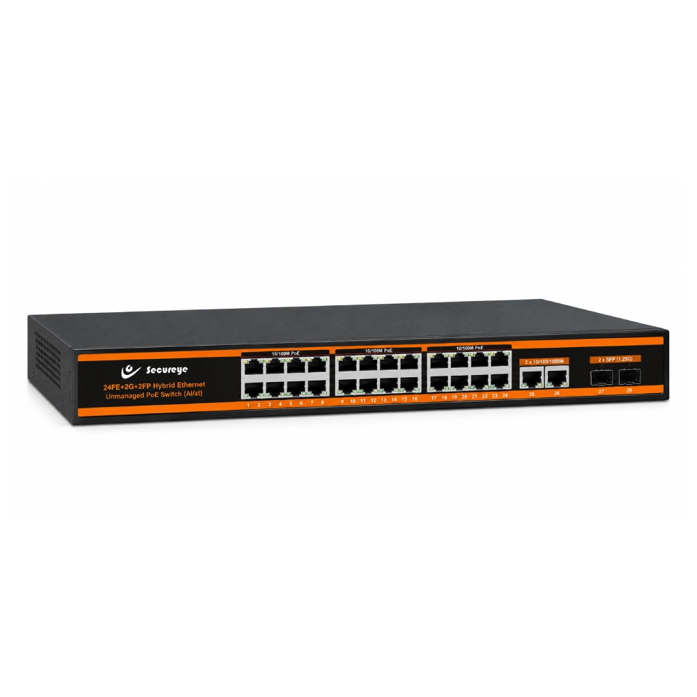 Secureye Poe Switch 24 Port (24 FE + 2 UP + 2 SFP Port) S-24FE-2G-2UF - Image 2