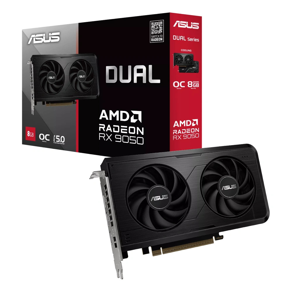 Asus Graphic Card AMD Radeon RX9050 8GB DDR6 OC Dual Fan