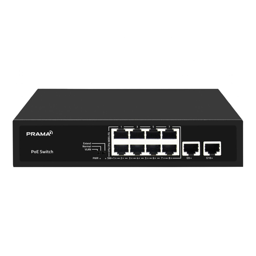 Prama Poe Switch 8 Port (8 FE + 2 GE Port) Uplink Giga - Image 2