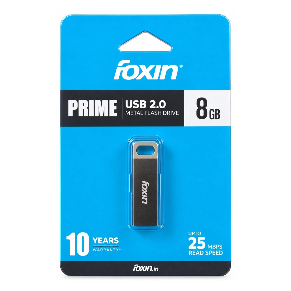 Foxin Prime Pendrive 8GB USB 2.0 (METAL)