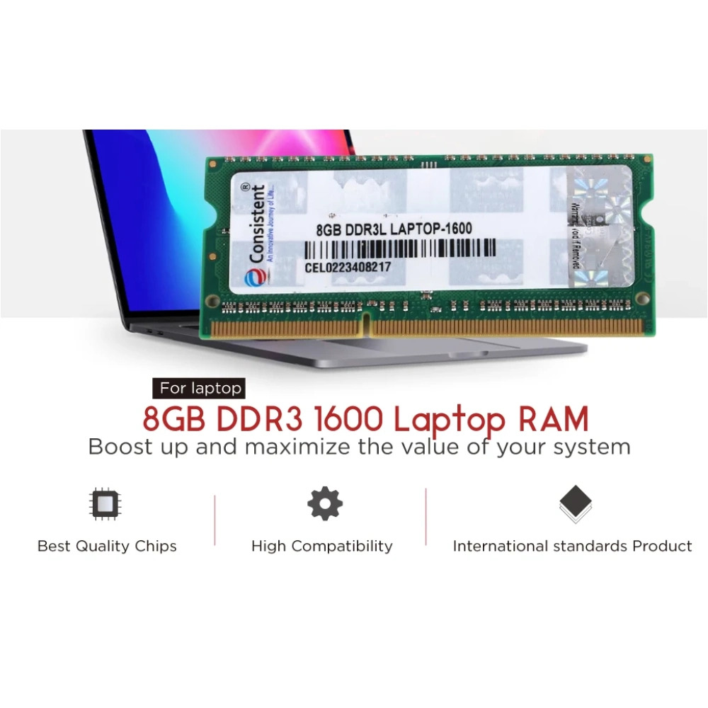 Consistent Laptop Ram 8GB DDR3 1600MHz - Image 3