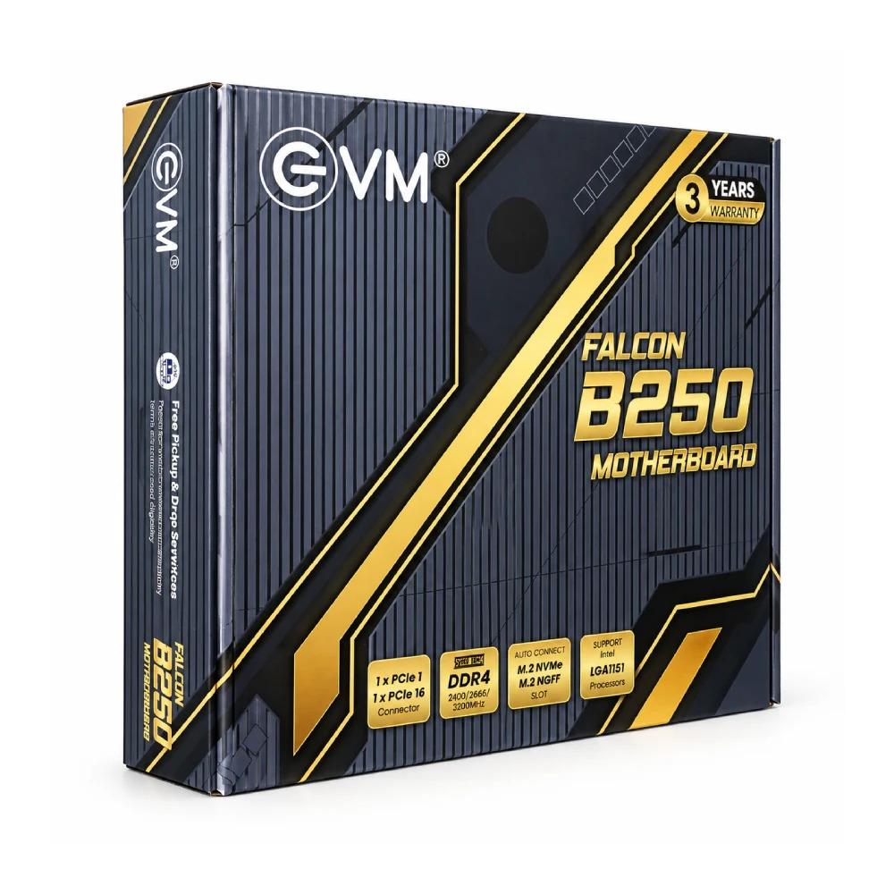 EVM Motherboard Falcon B250 DDR4 For Intel 6th | 7th 8th | 9th Gen