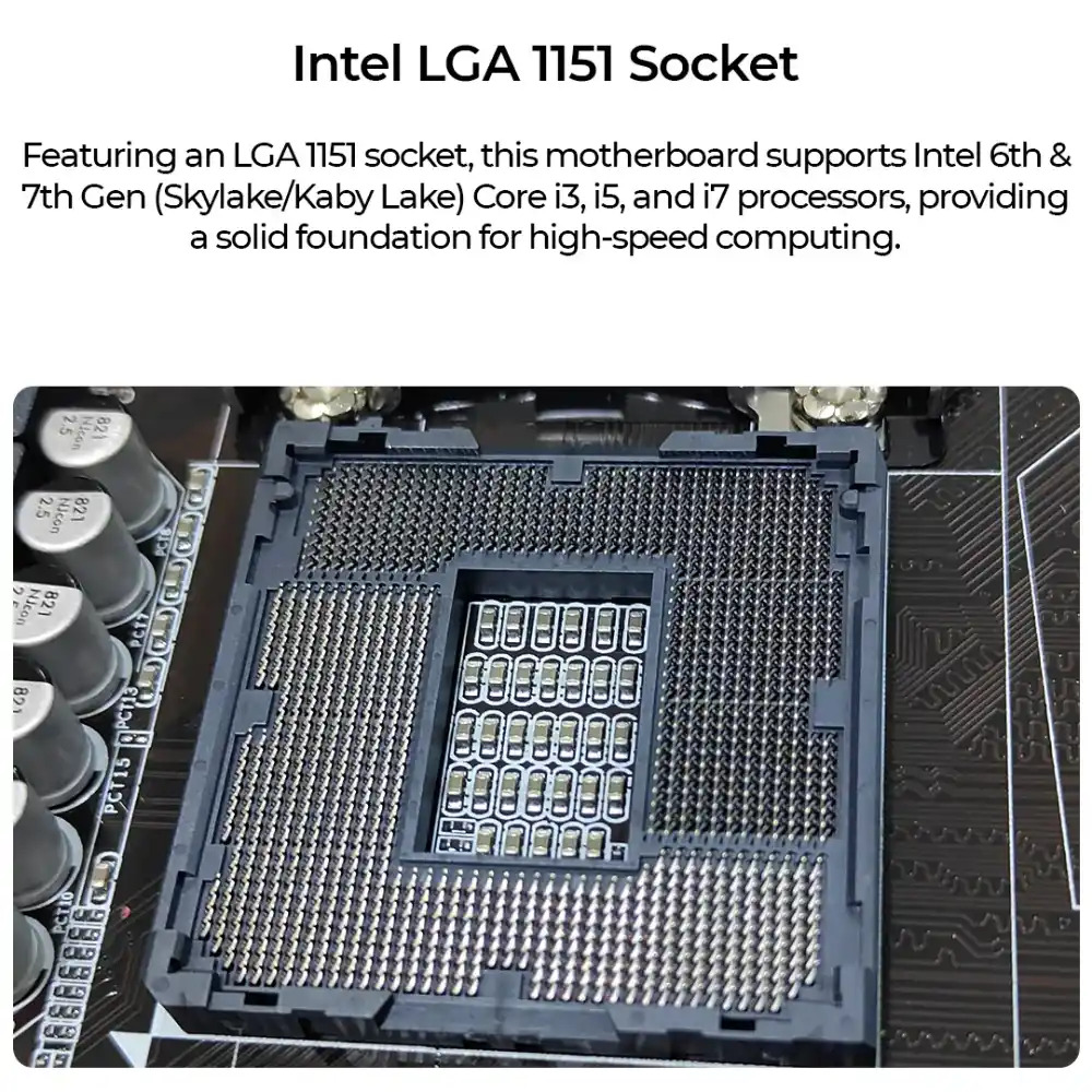 Foxin Motherboard H110 DDR3 Motherboard For Intel 6th | 7th | 8th | 9th Gen with NVME - Image 2
