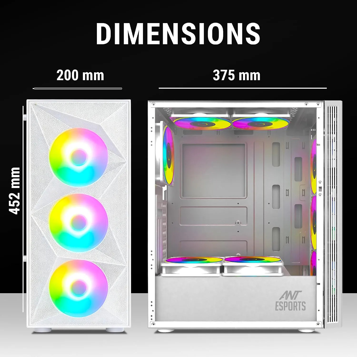 Ant Esports Gmaing Cabinet Elite 1200 White - Image 2