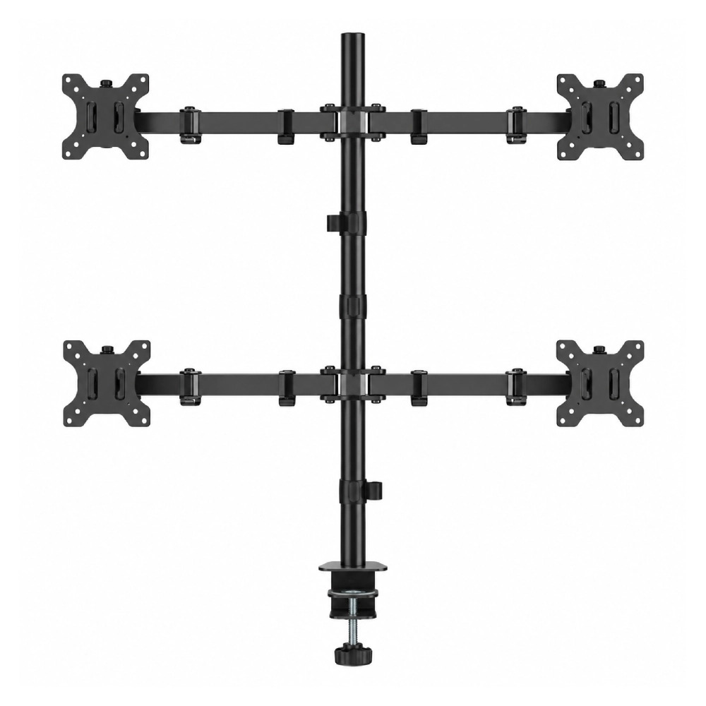 Four Monitor | Led Stand Table Top Height Adjustable Arm Mount- Steel (BW-04)