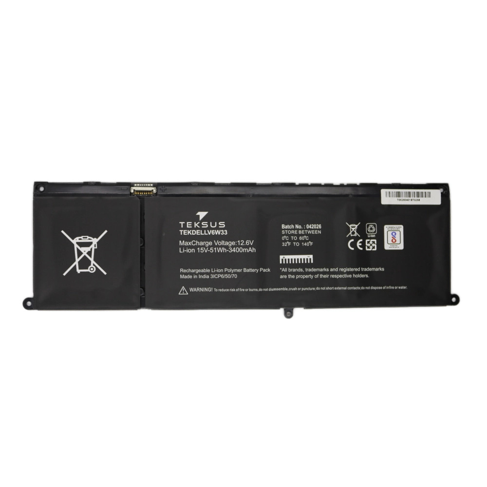 Teksus Laptop Battery Compatible For Dell Inspiron 15 5510 | V6W33 4C - Image 2