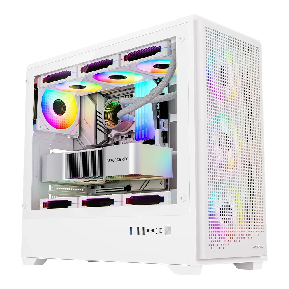 Ant Esports Mid Tower Cabinet (E-ATX/ATX/M-ATX/M-ITX) EVO 360 Lite White