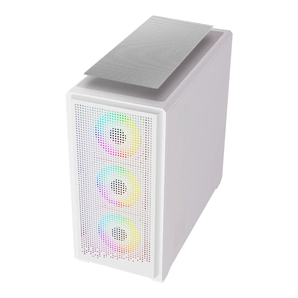 Ant Esports Mid Tower Cabinet (E-ATX/ATX/M-ATX/M-ITX) EVO 360 Lite White - Image 2