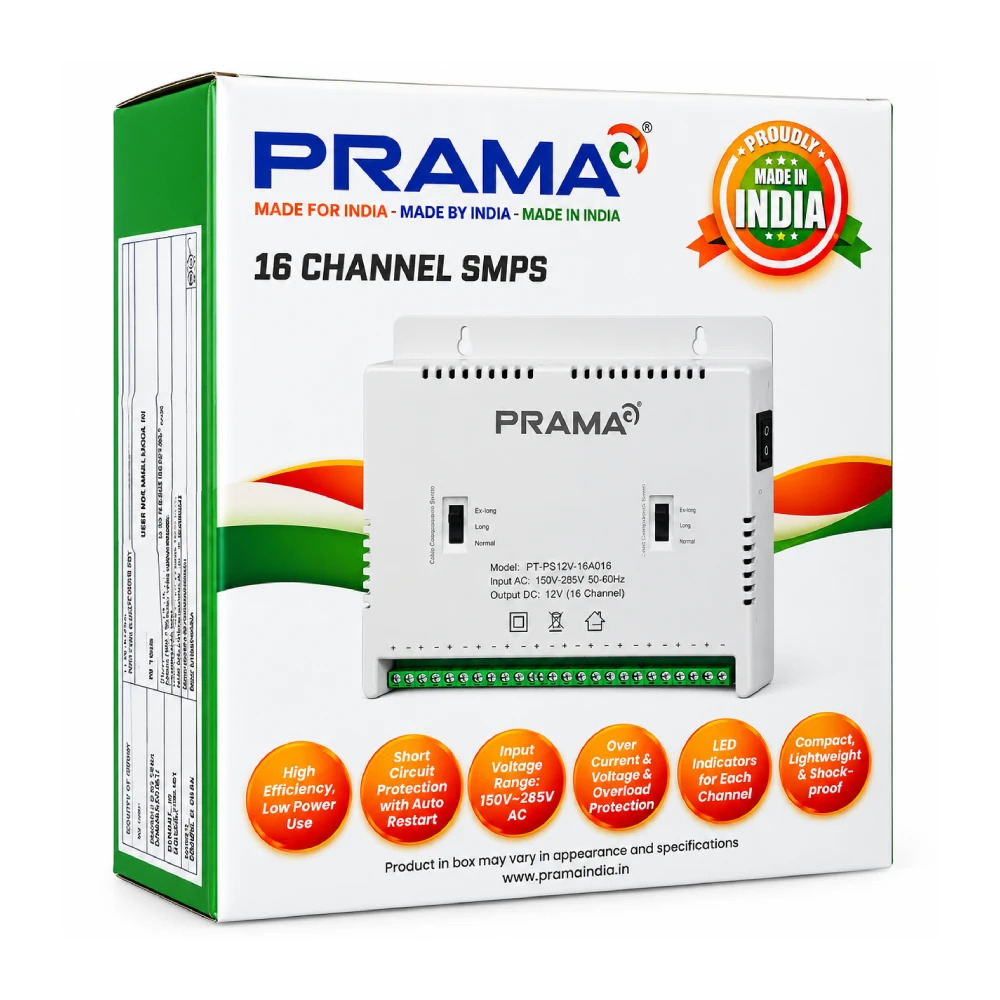 Prama CCTV Power Supply 16ch 12v/10a (PS12V-01A/16)