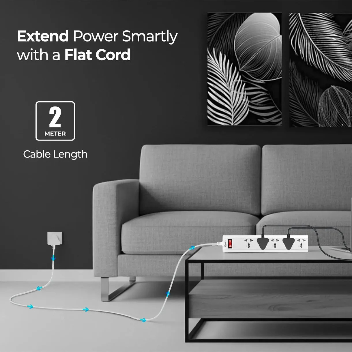 Foxin Spike 5 Socket 1 Switch 2m - Image 4