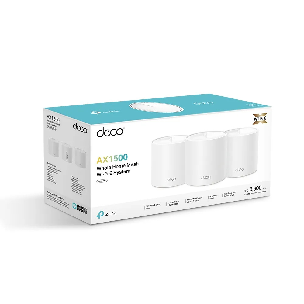 TP-Link Deco X10 AX1500 Whole Home Mesh Wi-Fi 6 System (Pack Of 3) - Image 2