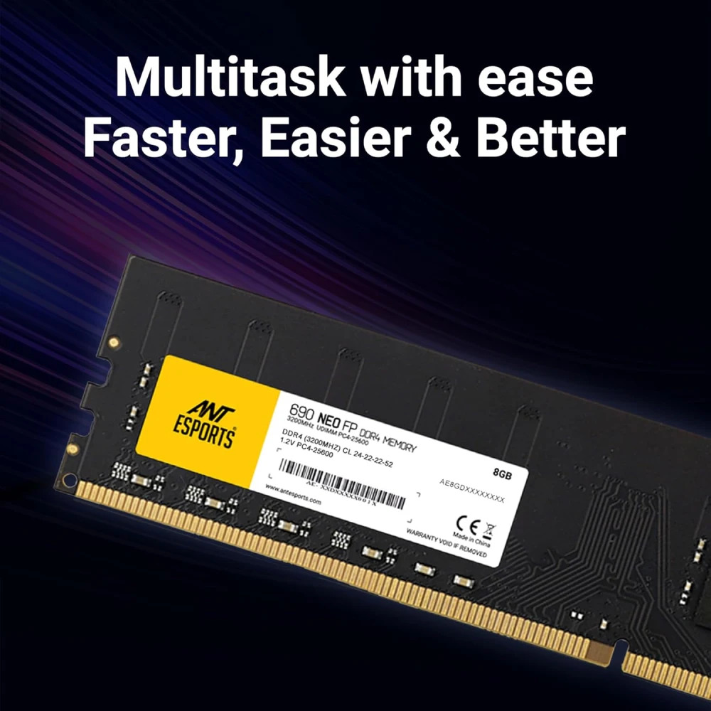 ANT ESPORTS DESKTOP RAM 8GB DDR4 3200 MHz (690 NEO FP) - Image 4