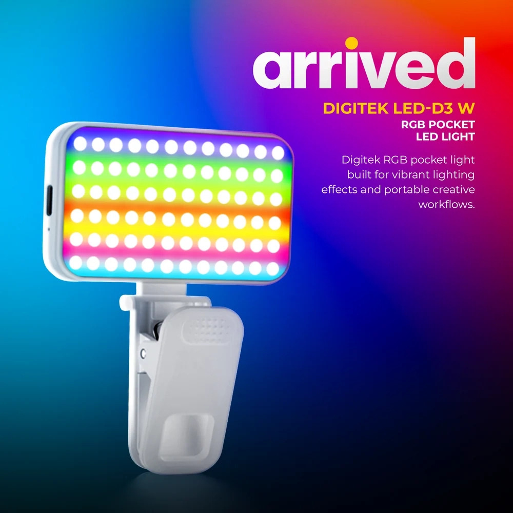 DigiTek Portable RGB LED Video Light With Built In Battery (D3W RGB) - Image 4