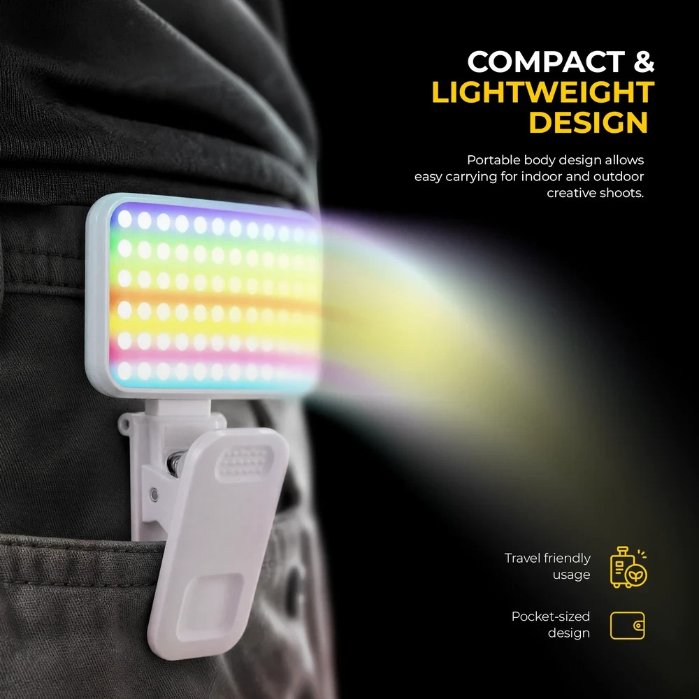 DigiTek Portable RGB LED Video Light With Built In Battery (D3W RGB) - Image 5
