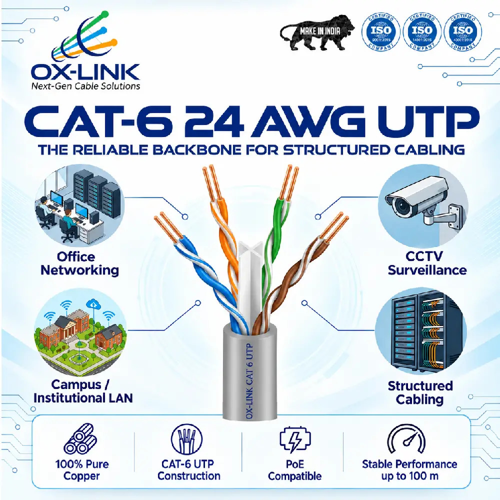 OX-LINK CAT6 Lan Cable 305m (Grey) 24AWG - Image 2