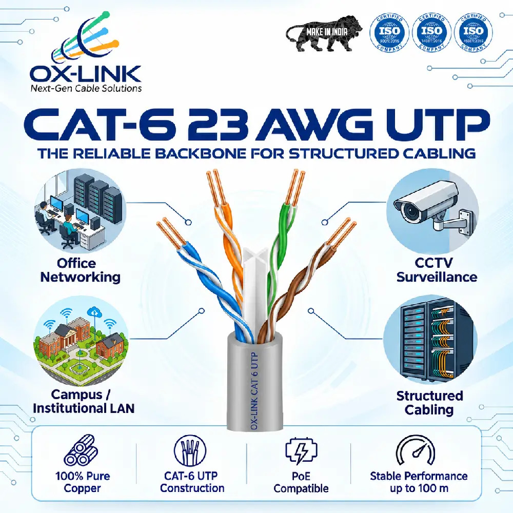 OX-LINK CAT6 Lan Cable 305m (Grey) 23AWG - Image 2