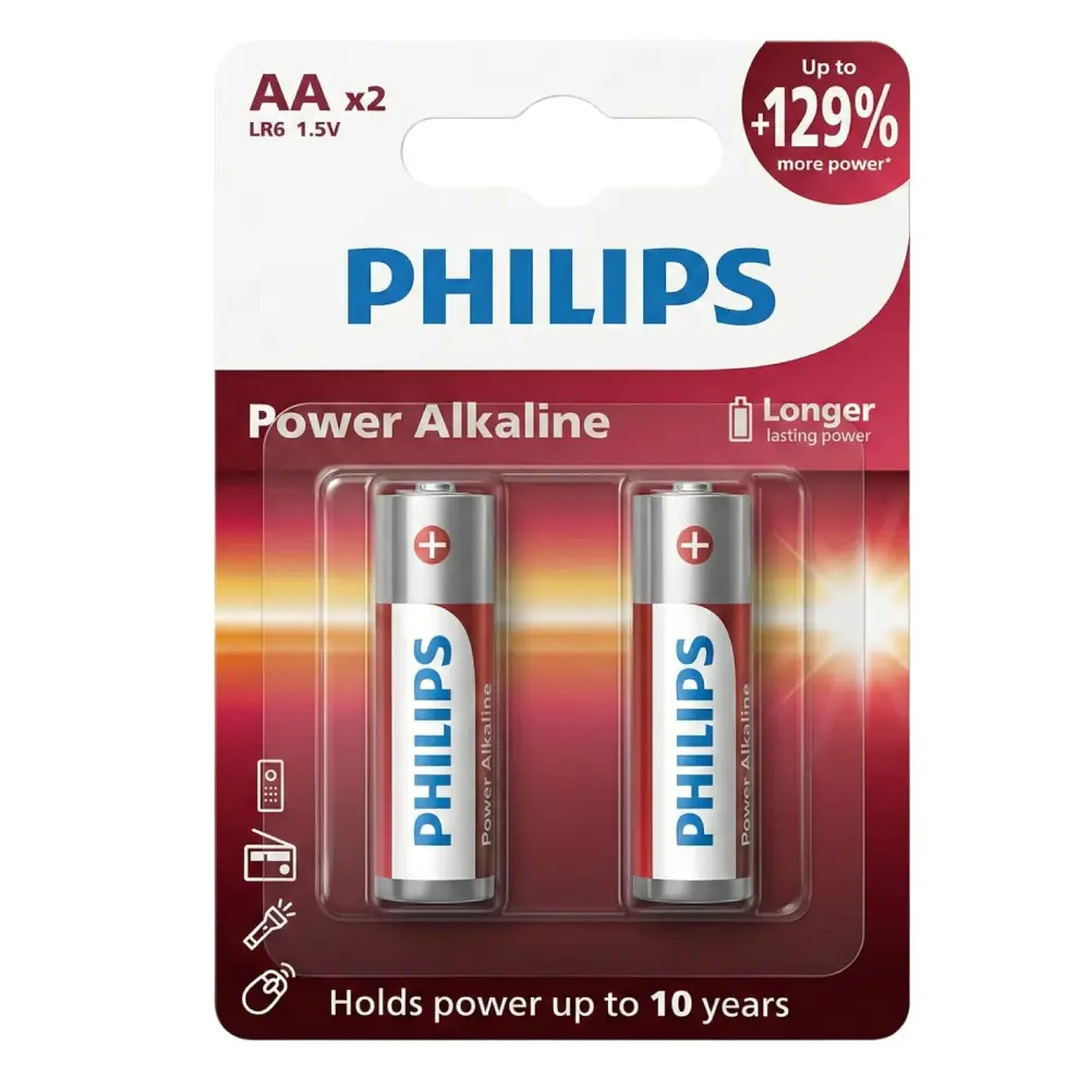 PHILIPS AA Power Alkaline Battery (Pack Of 2)