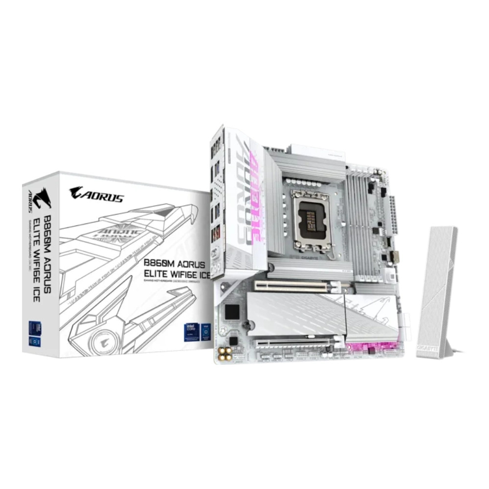 Gigabyte Motherboard B860M AORUS ELITE WIFI6E ICE DDR5 For Intel Ultra Processors