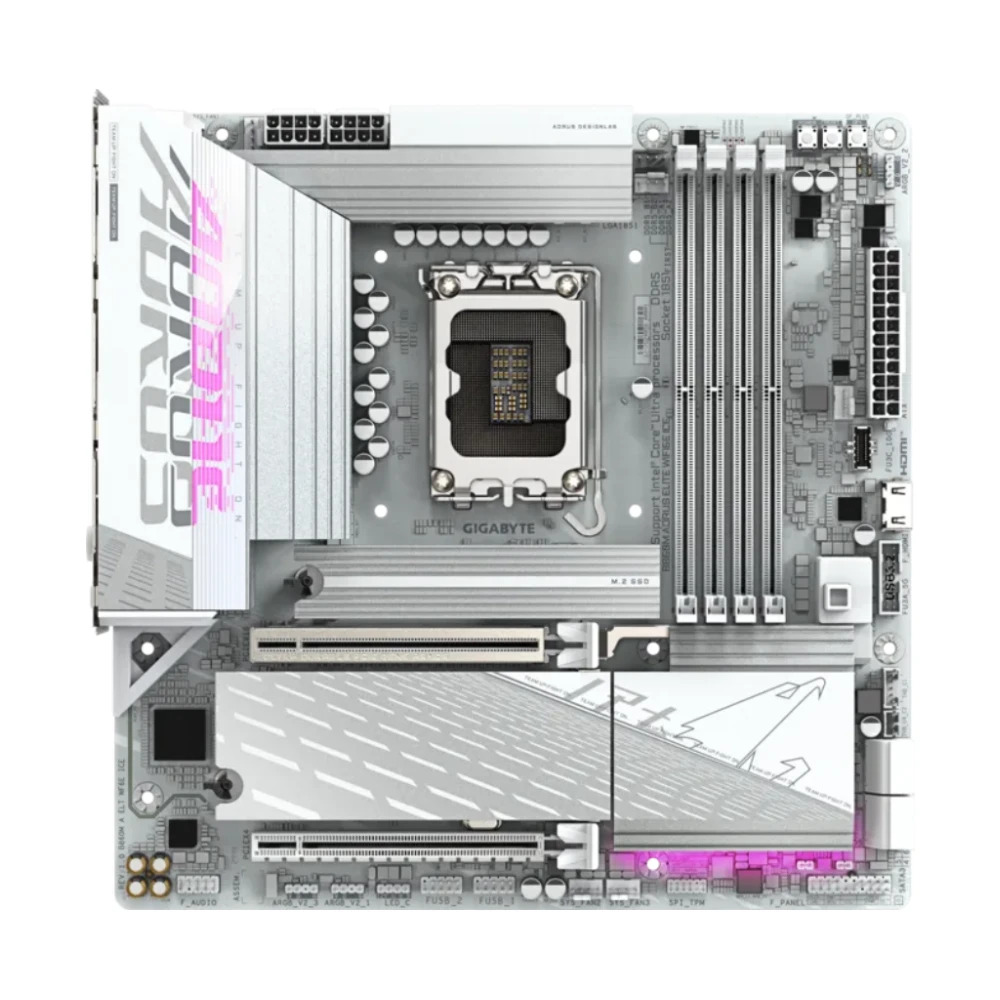 Gigabyte Motherboard B860M AORUS ELITE WIFI6E ICE DDR5 For Intel Ultra Processors - Image 4