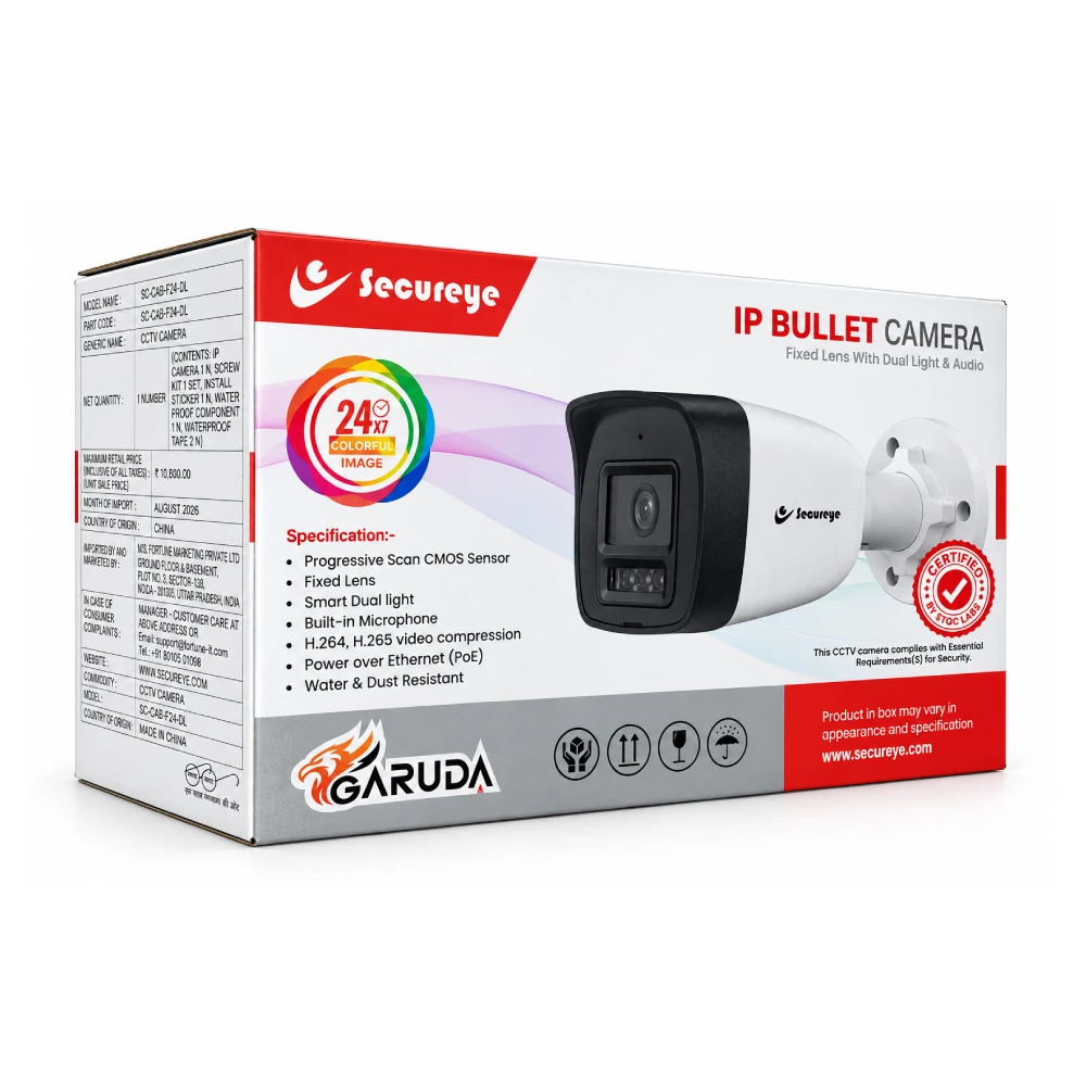 Secureye IP Bullet Camera 2MP Hybrid with Mic 2.8mm (SG-C2B-F2A-DL)