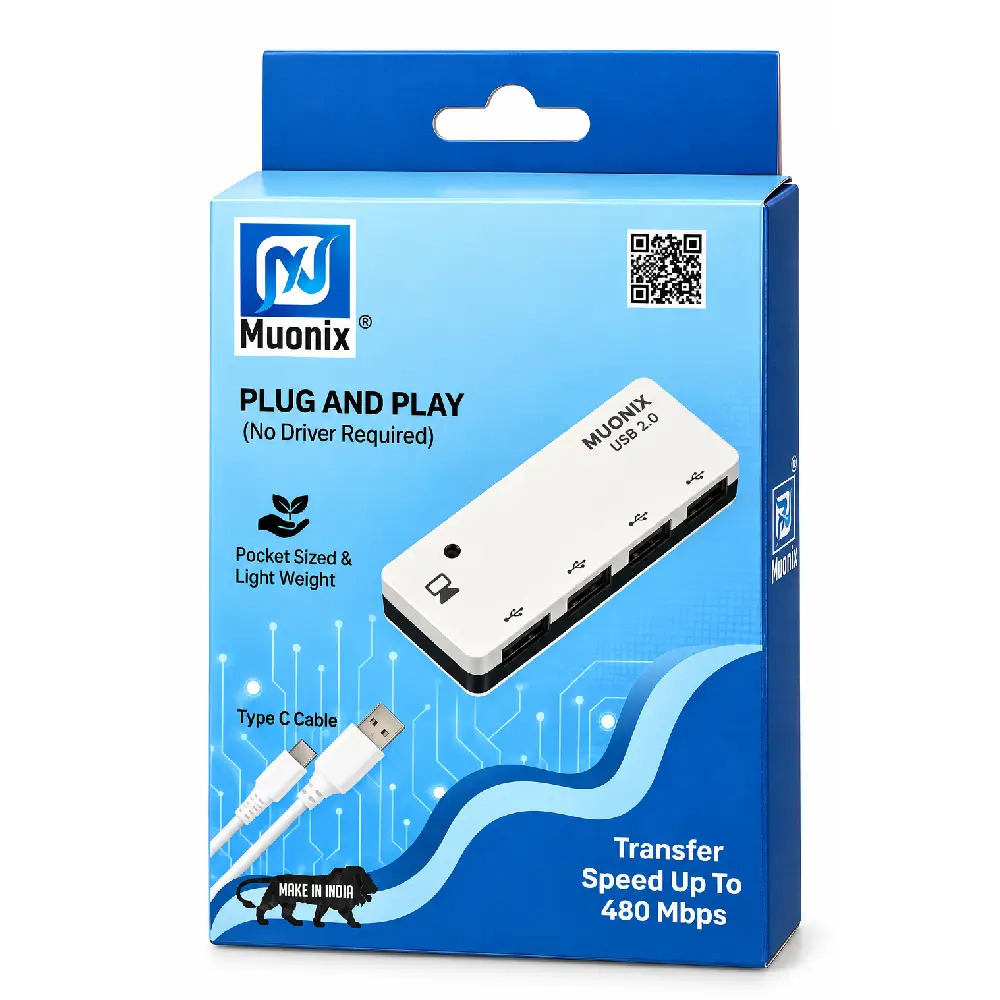 Muonix 4 Port USB Hub 2.0