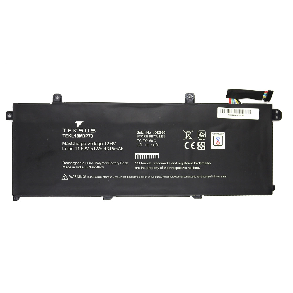 Teksus Laptop Battery Compatible For Lenovo Ideapad T490 | L18M3P73 3C - Image 2