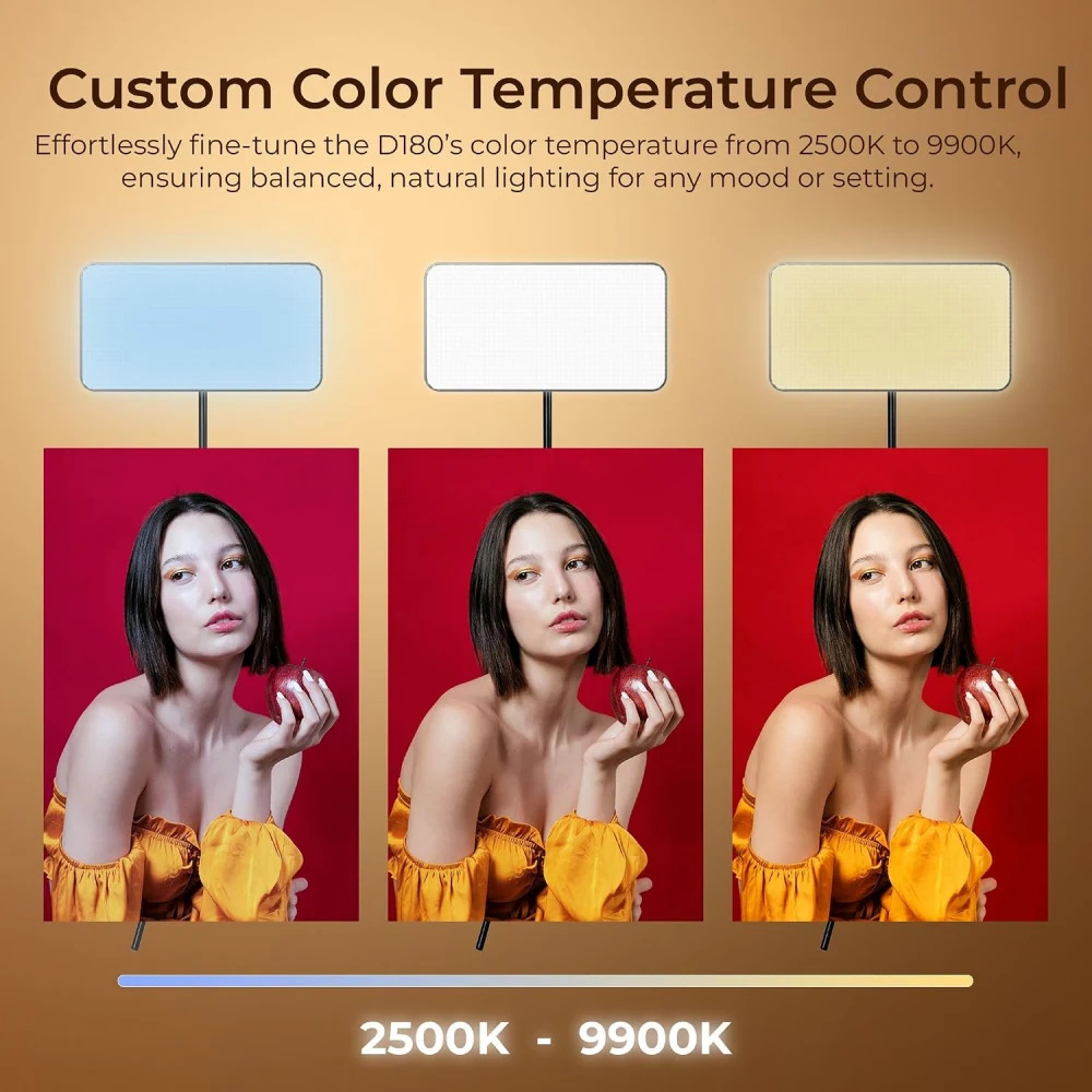 DigiTek Portable Bi-Color LED Video Light With Built In Battery (D180) - Image 3