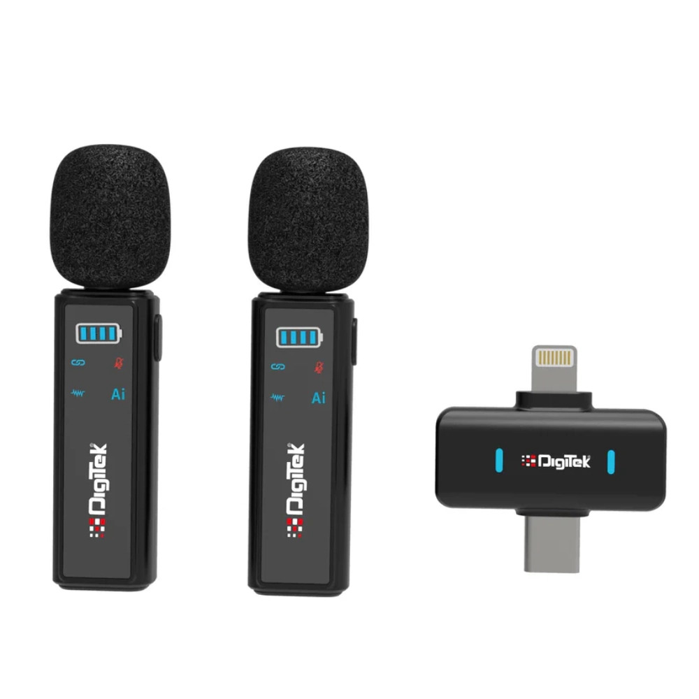 DigiTek Wireless Collar Mic Type-C | iOS With 2 Mic (DWM-021) - Image 3