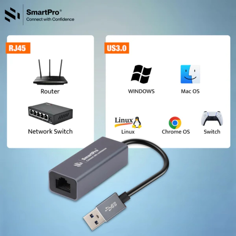 Smart Pro USB 3.0 To Lan Converter 100 Mbps - Image 3