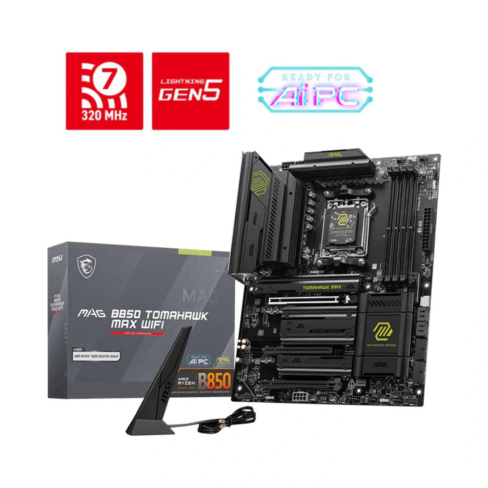 MSI Motherboard MAG B850 Tomahawak MAX WIFI DDR5 For AMD