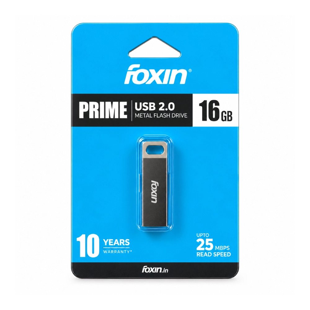 Foxin Prime Pendrive 16GB USB 2.0 (METAL)