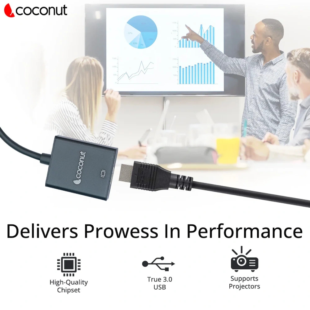 Coconut USB 3.0 To HDMI Converter (Male to Female) - Image 2