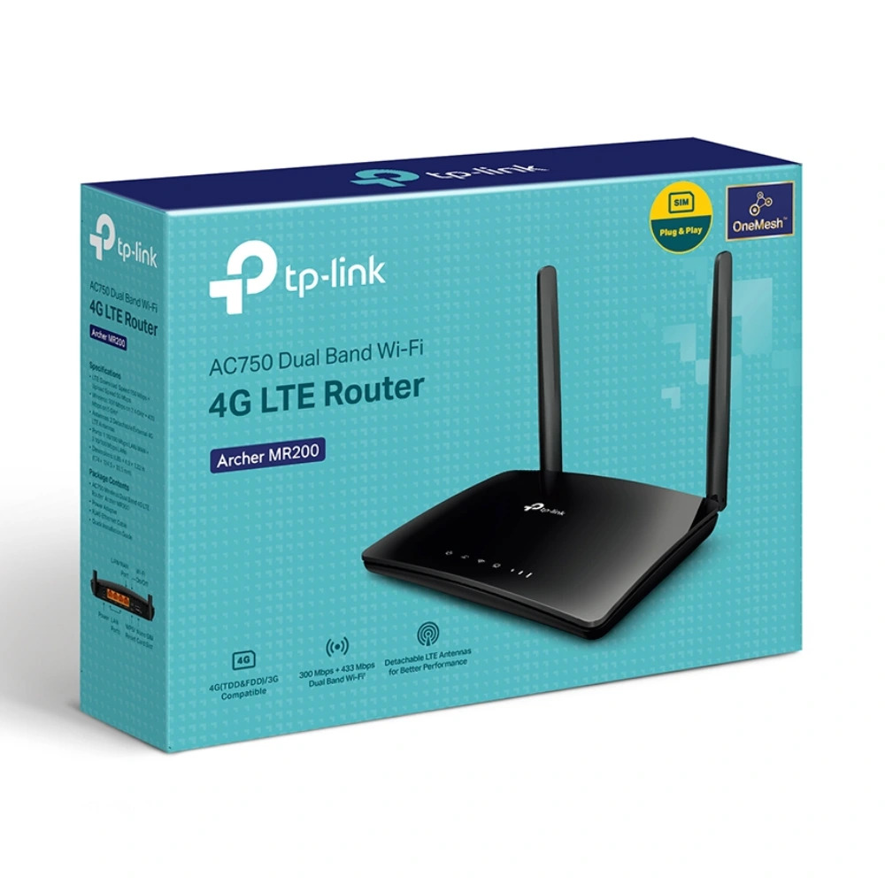 TP-Link Archer MR200 AC750 Wireless Dual Band 4G LTE Router