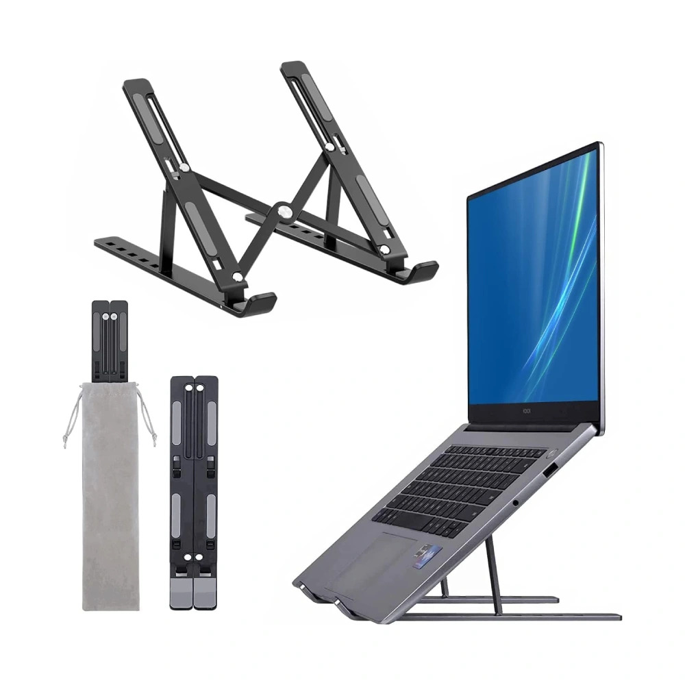 Laptop Stand For 15.6 Inch Black (Metal) - Image 2