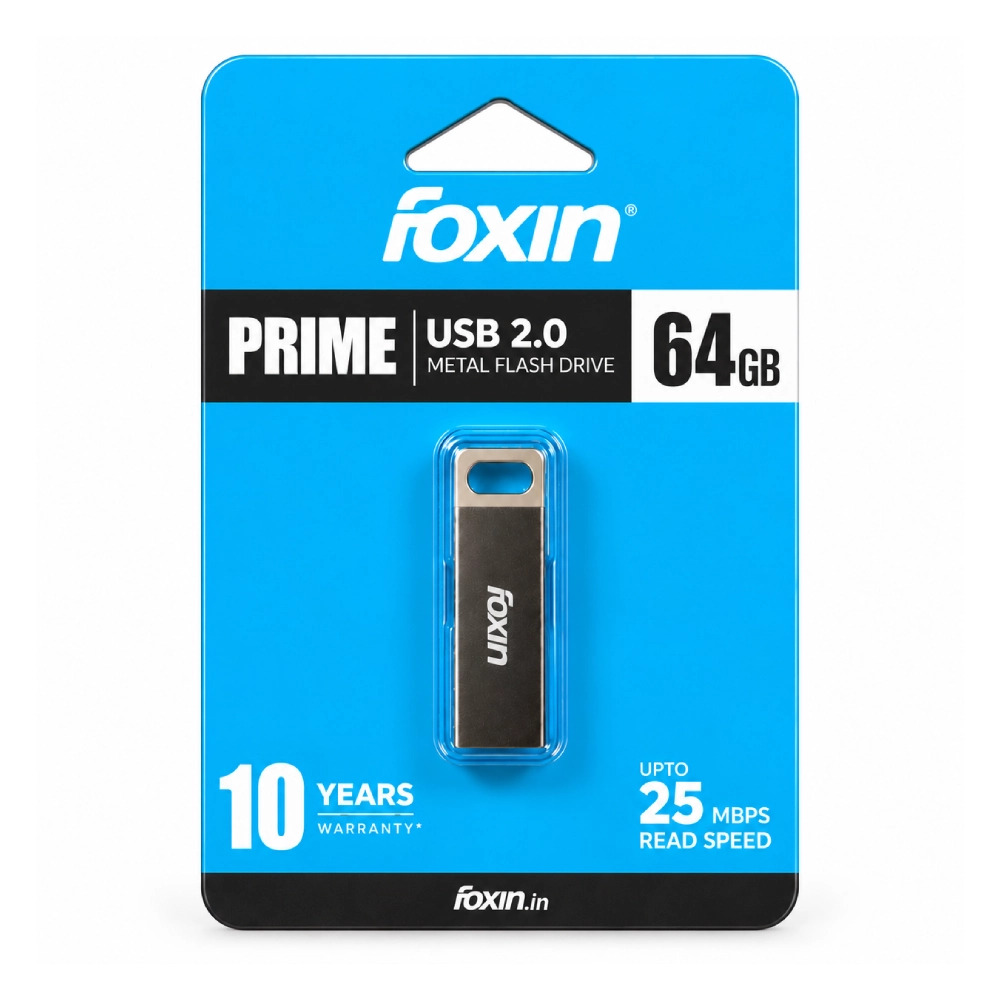 Foxin Prime Pendrive 64GB USB 2.0 (METAL)