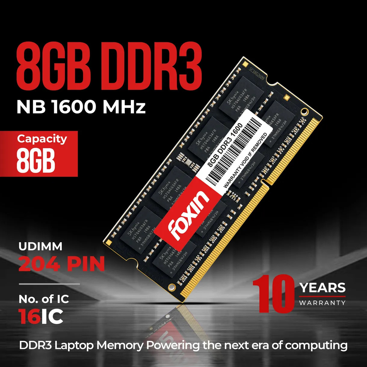Foxin Laptop Ram 8GB DDR3 1600Mhz - Image 2