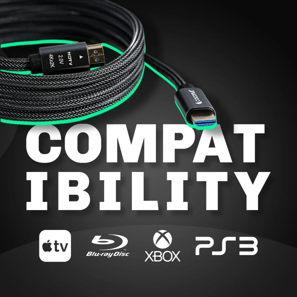 Cocount HDMI Cable 3m 4K ARC Enabled 60Hz 18 Gbps (Nylon Braided) - Image 3