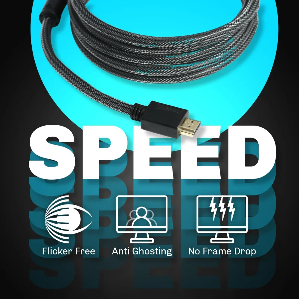 Cocount HDMI Cable 3m 8K 60Hz 48 Gbps Speed (Cotton Braided) - Image 2